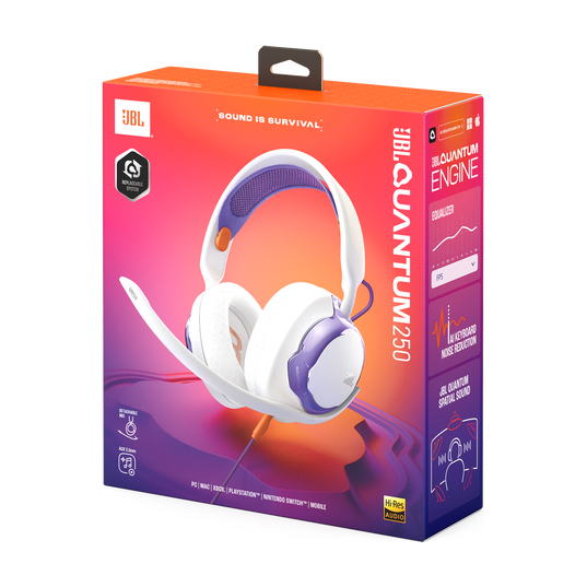 JBL Quantum 250 - White - Wired multiplatform gaming headset - Detailshot 15