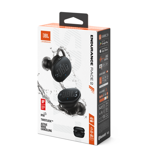 JBL Endurance Race 2 - Black - Waterproof sports true wireless earbuds - Detailshot 15