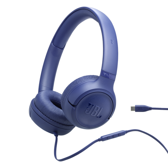 JBL Tune 530C - Blue - Wired on-ear headphones - Hero