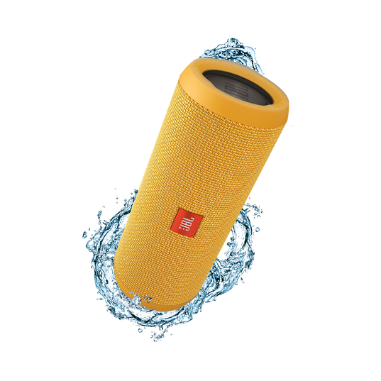 JBL Flip 3 - Yellow - Splashproof portable Bluetooth speaker with powerful sound and speakerphone technology - Hero