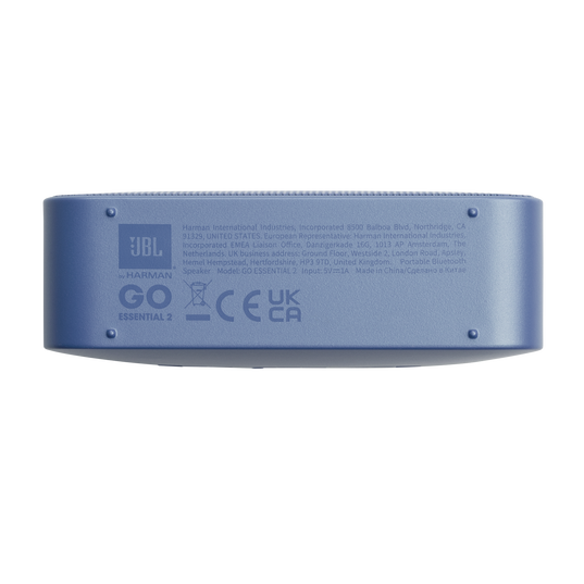 JBL Go Essential 2 - Blue - Portable Waterproof Speaker - Bottom