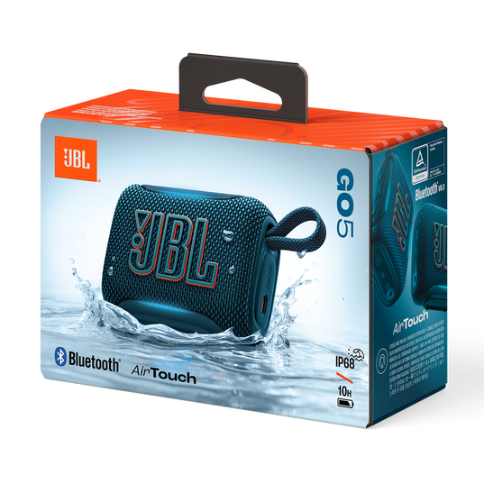 JBL Go 5 - Blue - Ultra-portable waterproof and drop-proof speaker with JBL legendary sound and ambient edge lighting - Detailshot 9