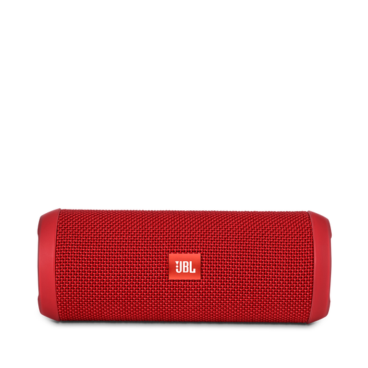 JBL Flip 3 - Red - Splashproof portable Bluetooth speaker with powerful sound and speakerphone technology - Front