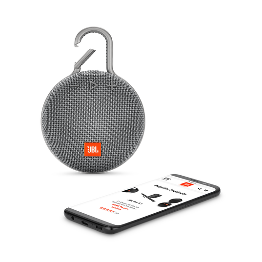 JBL Clip 3 - Stone Grey - Portable Bluetooth® speaker - Detailshot 1