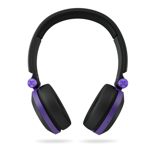 Synchros E40BT - Purple - On-ear, Bluetooth headphones with ShareMe music sharing - Front