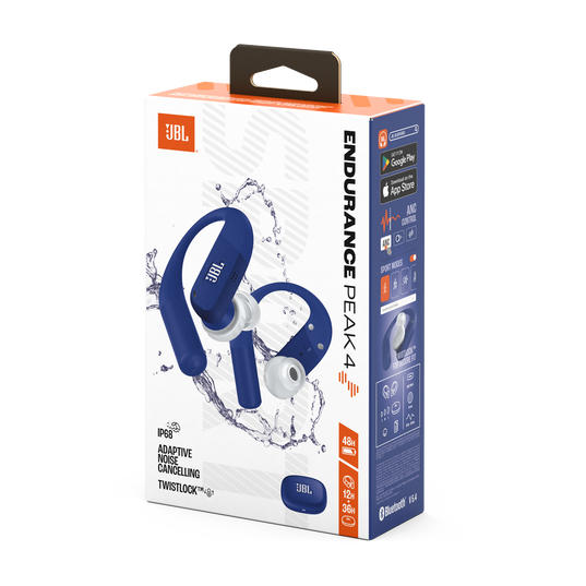 JBL Endurance Peak 4 - Blue - True Wireless Noise Cancelling Sport Earbuds - Detailshot 15