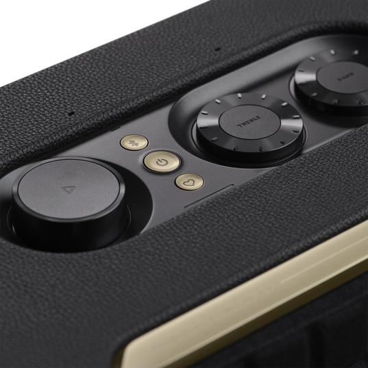 JBL Authentics 300 - Black - Portable smart home speaker with Wi-Fi, Bluetooth and voice assistants with retro design. - Detailshot 5