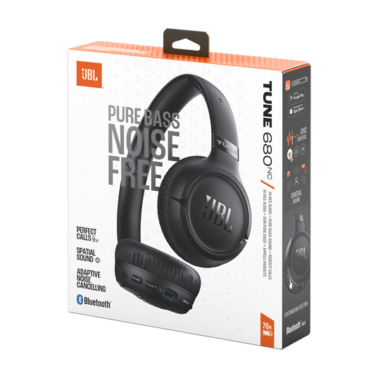 JBL Tune 680NC - Black - Wireless on-ear Noise cancelling headphones - Detailshot 15
