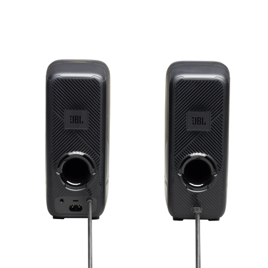 JBL Quantum Duo - Black Matte - PC Gaming Speakers - Back