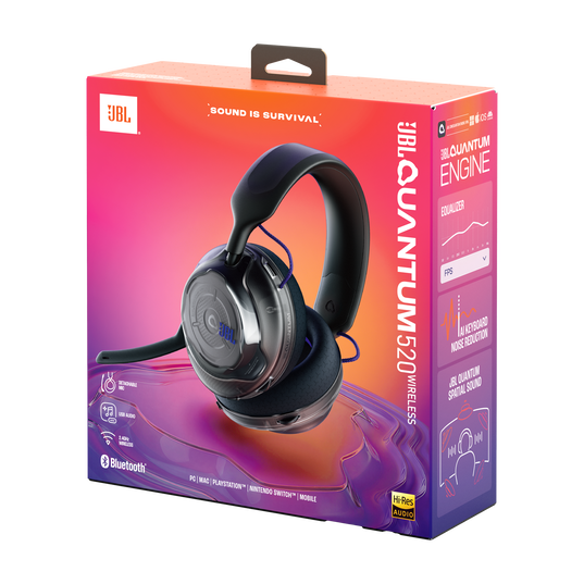 JBL Quantum 520 - Black - Wireless multiplatform gaming headset - Detailshot 15