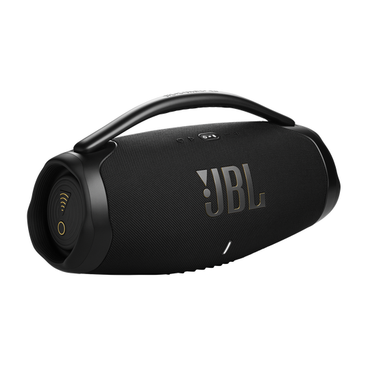 JBL Boombox 3 Wi-Fi - Black - Powerful Wi-Fi and Bluetooth portable speaker - Hero