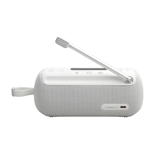 JBL Tuner 3 - White - Portable DAB/DAB+/FM radio with Bluetooth - Back