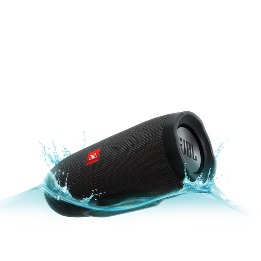 JBL Charge 3 - Black - Full-featured waterproof portable speaker with high-capacity battery to charge your devices - Hero