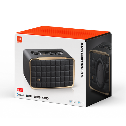 JBL Authentics 200 - Black - Smart home speaker with Wi-Fi, Bluetooth and Voice Assistants with retro design - Detailshot 8