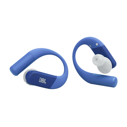 JBL Endurance Peak 4 - Blue - True Wireless Noise Cancelling Sport Earbuds - Front