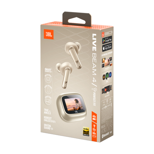 JBL Live Beam 4 - Sand - True wireless Noise Cancelling earbuds - Detailshot 15