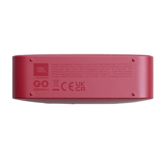 JBL Go Essential 2 - Red - Portable Waterproof Speaker - Bottom