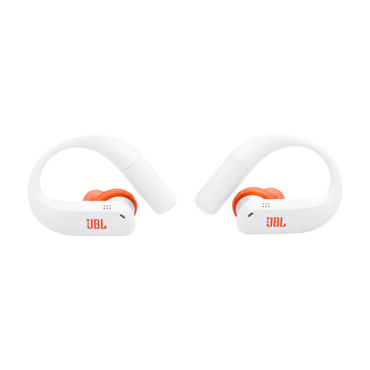 JBL Endurance Peak 4 - White - True Wireless Noise Cancelling Sport Earbuds - Left