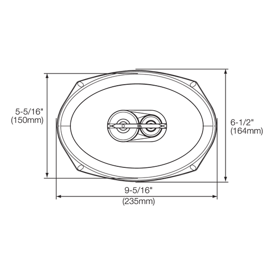 GX963 - Black - 6" x 9" three-way car audio loudspeaker, 210W - Detailshot 3