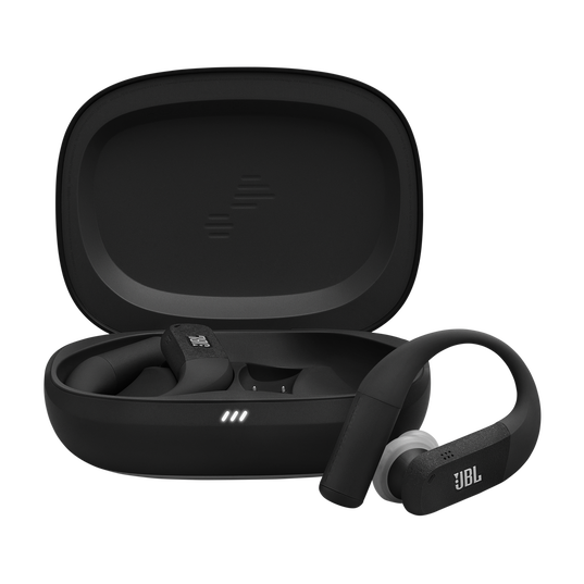 JBL Endurance Peak 4 - Black / Grey - True Wireless Noise Cancelling Sport Earbuds - Hero