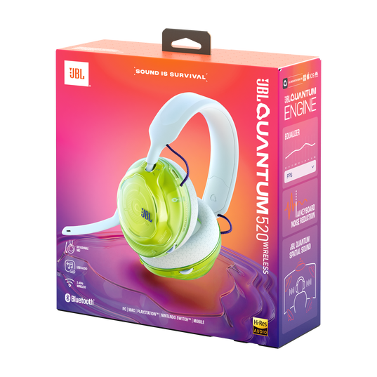 JBL Quantum 520 - Ice - Wireless multiplatform gaming headset - Detailshot 15