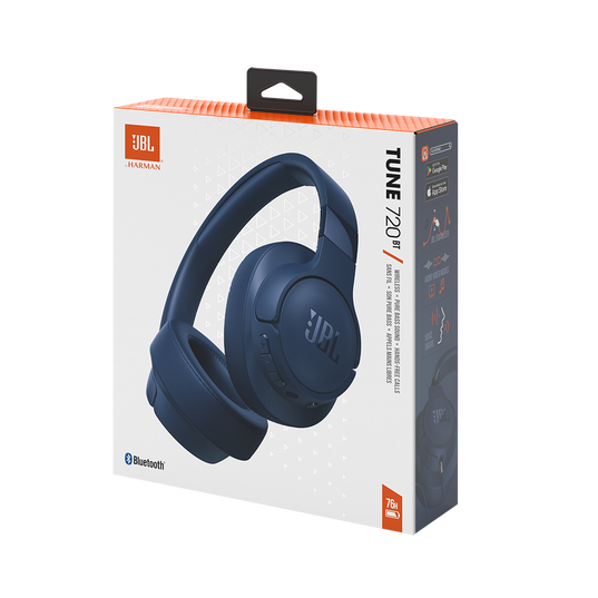 JBL Tune 720BT - Blue - Wireless over-ear headphones - Detailshot 10
