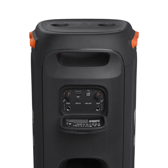 JBL Partybox 110 - Black - Portable party speaker with 160W powerful sound, built-in lights and splashproof design. - Detailshot 4