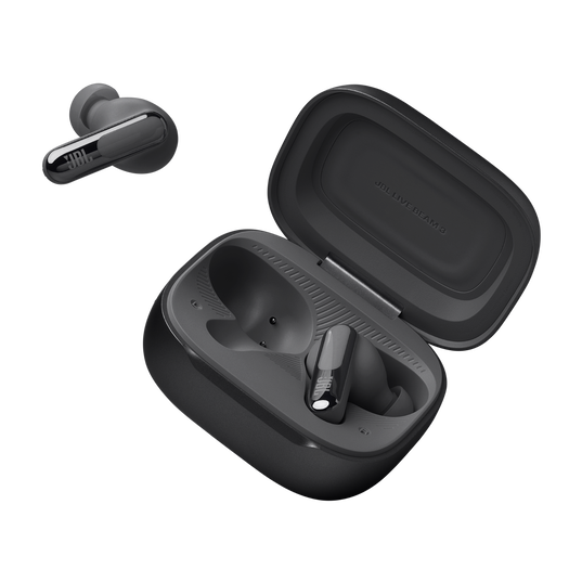 JBL Live Beam 3 - Black - True wireless noise-cancelling closed-stick earbuds - Top