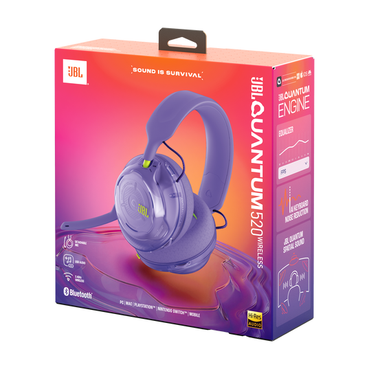 JBL Quantum 520 - Purple - Wireless multiplatform gaming headset - Detailshot 15