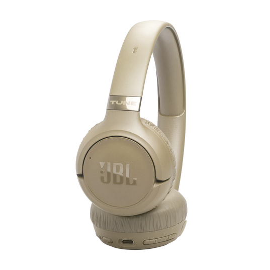 JBL Tune 680NC - Beige - Wireless on-ear Noise cancelling headphones - Right