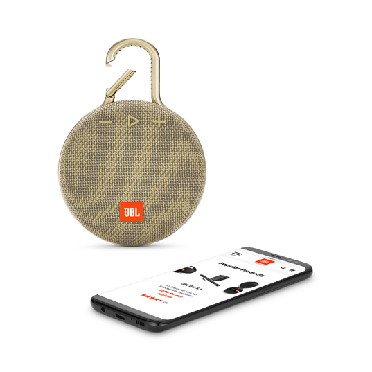 JBL Clip 3 - Desert Sand - Portable Bluetooth® speaker - Detailshot 1