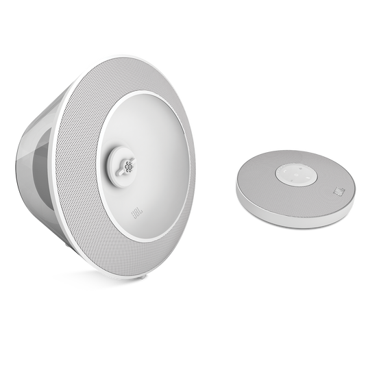 JBL Voyager - White - Integrated Home Audio System with Portable Wireless Speaker - Detailshot 1