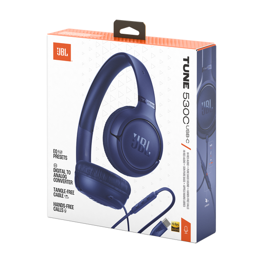 JBL Tune 530C - Blue - Wired on-ear headphones - Detailshot 15