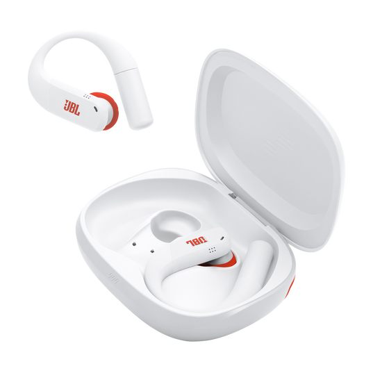 JBL Endurance Peak 4 - White - True Wireless Noise Cancelling Sport Earbuds - Detailshot 8