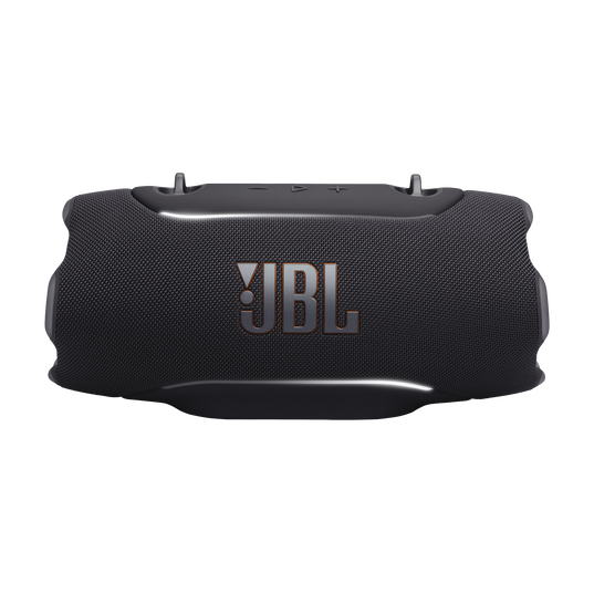 JBL Xtreme 5 - Black - Portable waterproof speaker with massive legendary JBL sound, ambient edge lighting, and a convenient shoulder strap - Front