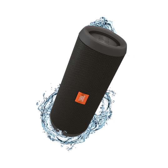 JBL Flip 3 - Black - Splashproof portable Bluetooth speaker with powerful sound and speakerphone technology - Hero