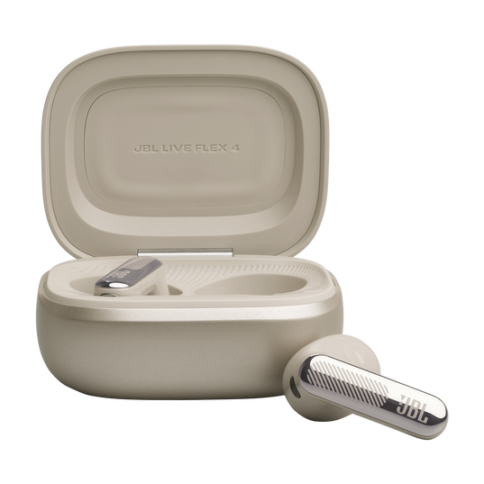 JBL Live Flex 4 - Sand - True wireless Noise Cancelling earbuds - Bottom