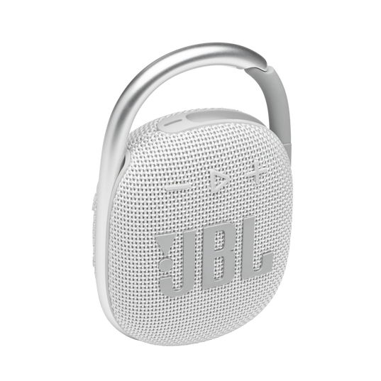 JBL Clip 4 - White - Ultra-portable Waterproof Speaker - Hero