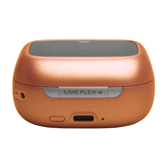 JBL Live Flex 4 - Orange - True wireless Noise Cancelling earbuds - Detailshot 2