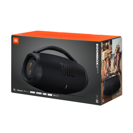 JBL Boombox 3 Wi-Fi - Black - Powerful Wi-Fi and Bluetooth portable speaker - Detailshot 7
