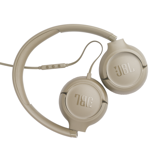 JBL Tune 530C - Beige - Wired on-ear headphones - Back