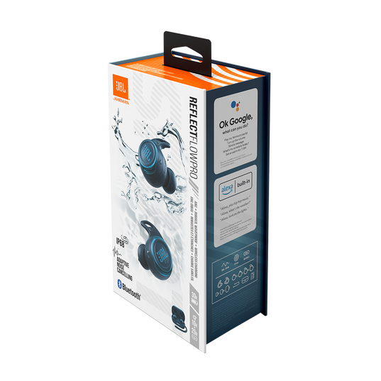 JBL Reflect Flow Pro - Blue - Waterproof true wireless Noise Cancelling active sport earbuds - Detailshot 10