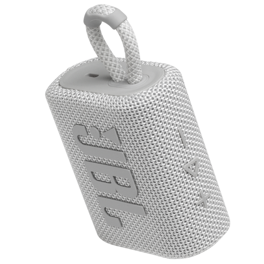 JBL Go 3 - White - Portable Waterproof Speaker - Detailshot 2