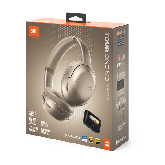 JBL Tour One M3 Smart Tx - Latte - Wireless over-ear Noise Cancelling headphones with JBL Smart Tx - Detailshot 15
