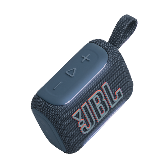JBL Go 5 - Blue - Ultra-portable waterproof and drop-proof speaker with JBL legendary sound and ambient edge lighting - Detailshot 2