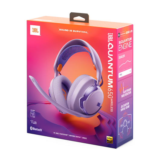 JBL Quantum 650 - Purple - Wireless multiplatform gaming headset - Detailshot 15