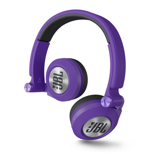Synchros E30 - Purple - On-ear headphones with bold, JBL sound and advanced styling. - Hero