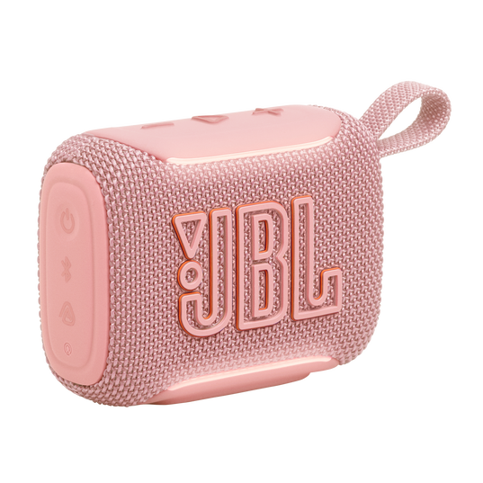 JBL Go 5 - Pink - Ultra-portable waterproof and drop-proof speaker with JBL legendary sound and ambient edge lighting - Hero