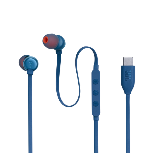 JBL Tune 310C USB - Blue - Wired Hi-Res In-Ear Headphones - Detailshot 6
