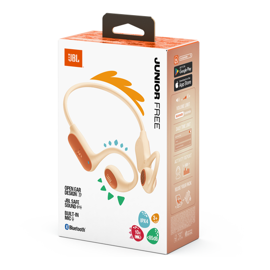 JBL Junior Free - Peach - Wireless open-ear kids headphone - Detailshot 15